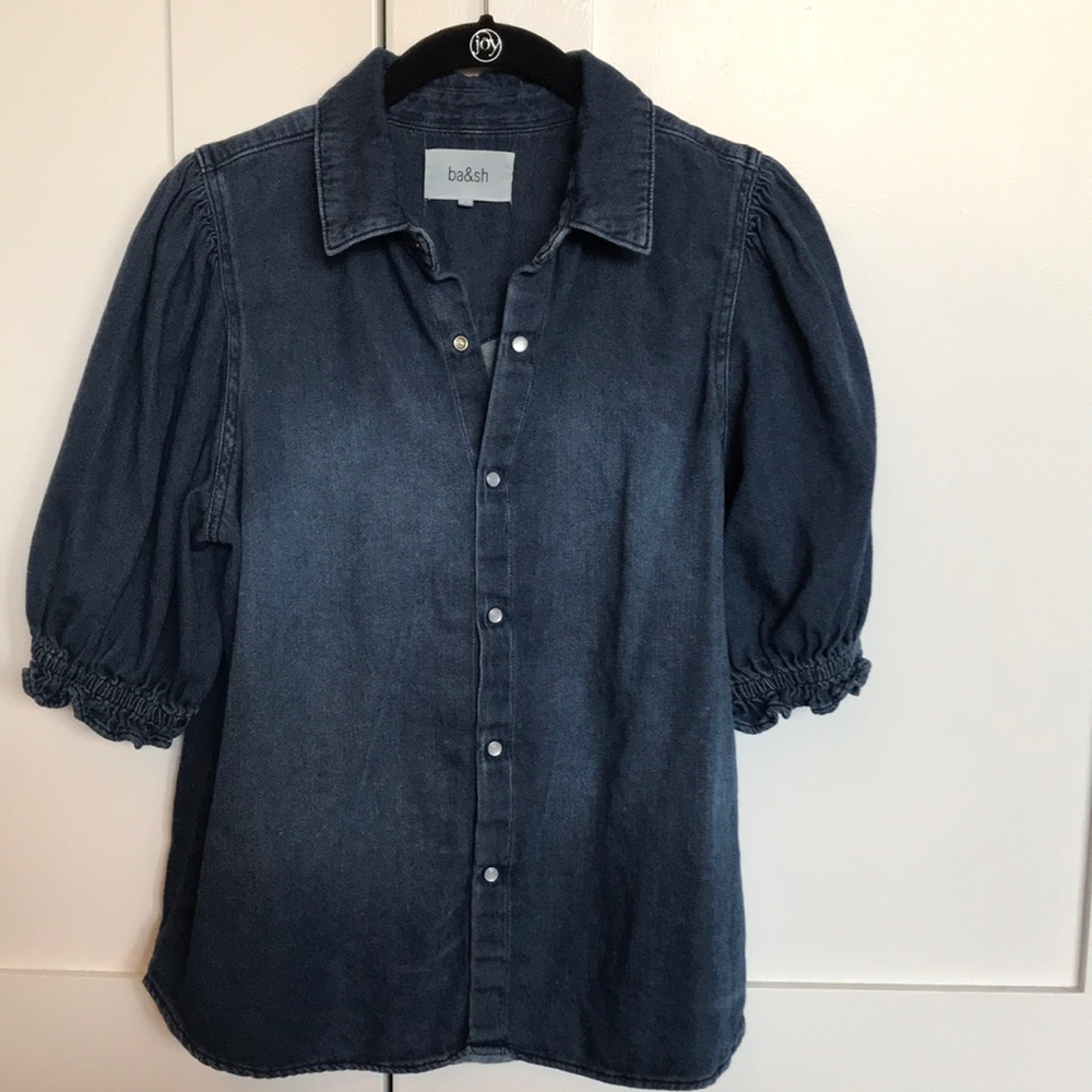 BA&SH short sleeve denim shirt size 0 never worn